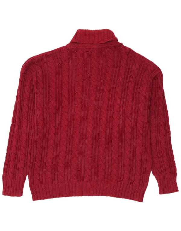 Eddie Bauer - Jersey con cuello vuelto para hombre, talla grande, algodón rojo