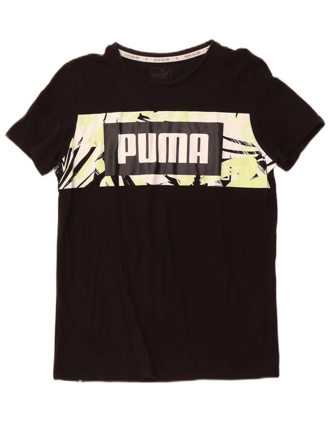 PUMA Camiseta gráfica para niño 13-14 años Algodón negro