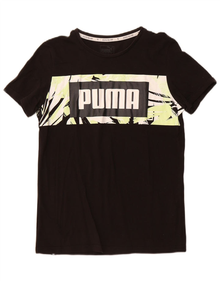 PUMA Camiseta gráfica para niño 13-14 años Algodón negro