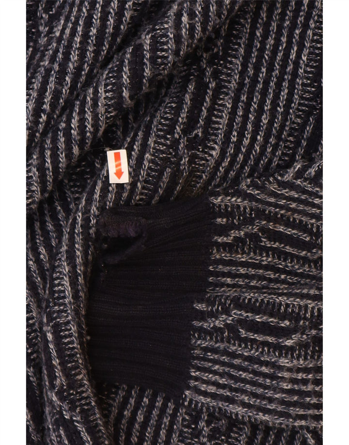 C & A - Jersey para hombre con cuello barco, talla grande, color azul marino, poliacrílico