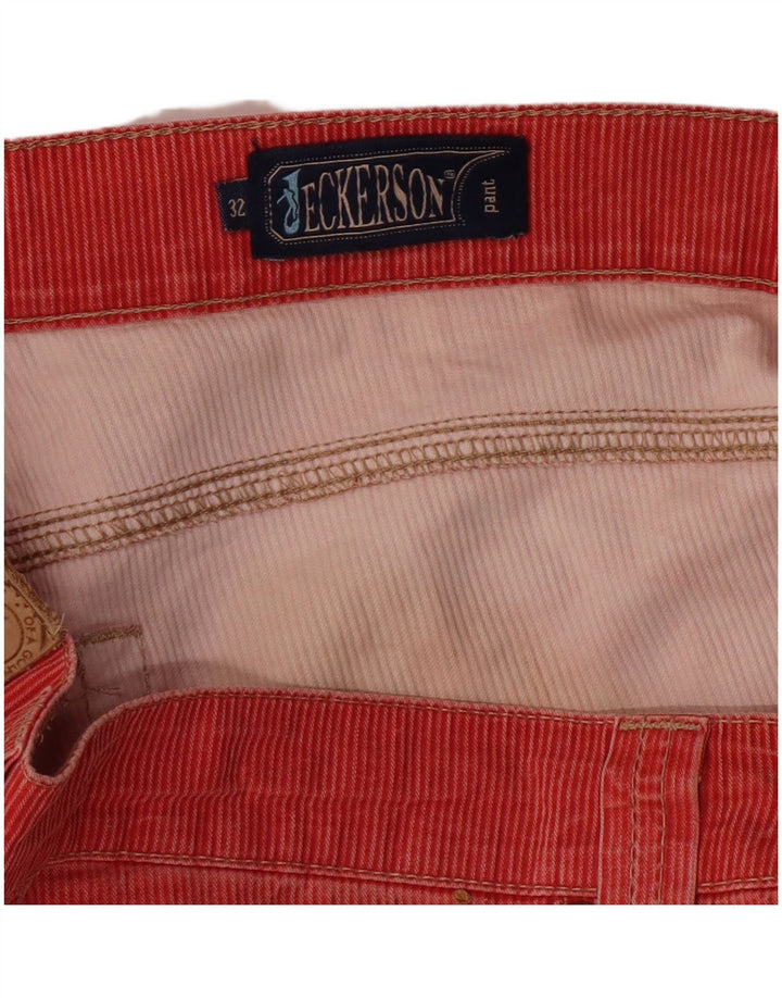 JECKERSON Pantalones rectos de pana para hombre W32 L33 Rojo