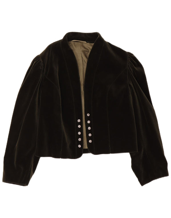 Trachten Gerlach Chaqueta Bolero de Terciopelo para Mujer EU 44 XL Algodón Caqui
