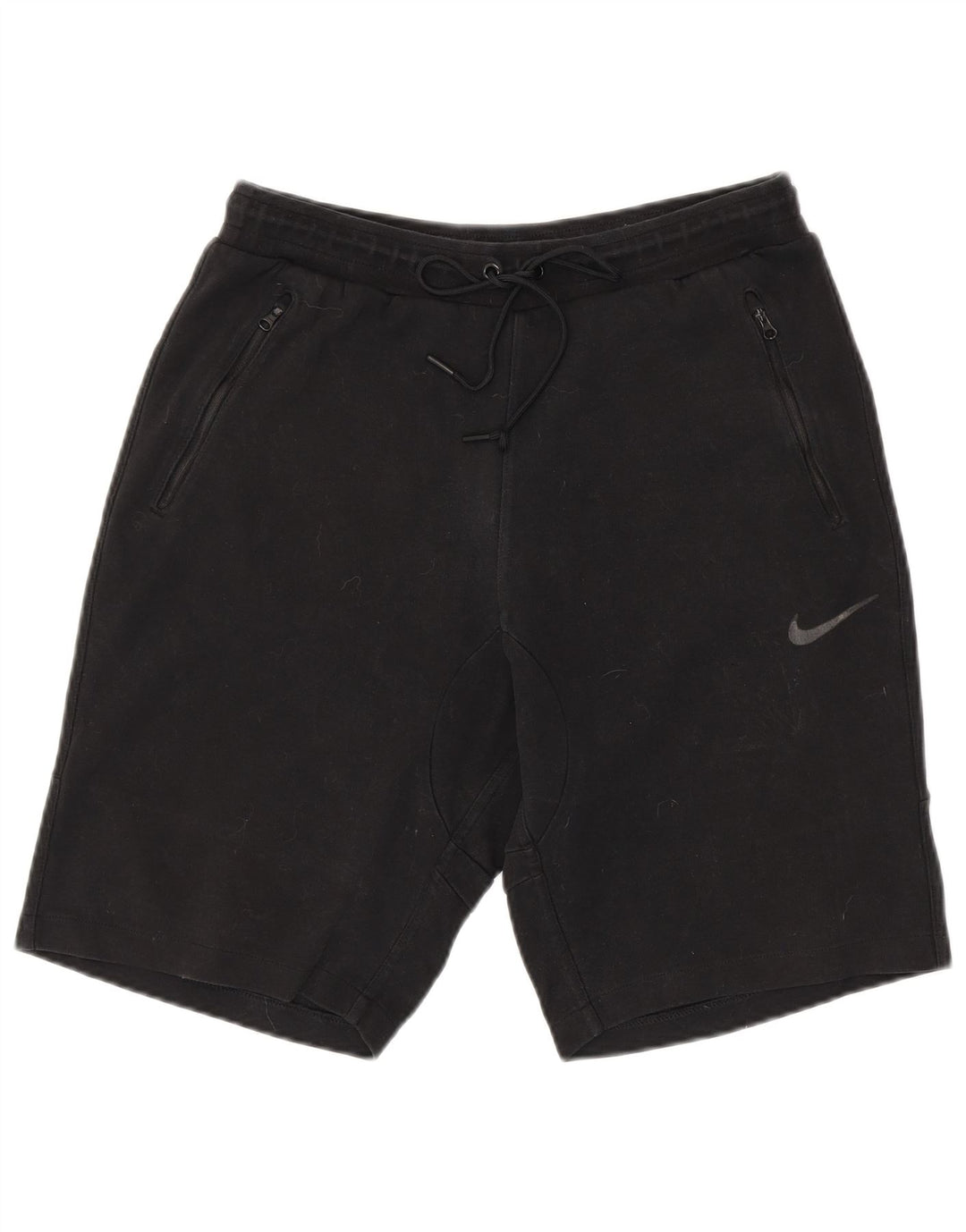NIKE Pantalones cortos deportivos para hombre, tamaño grande, algodón negro
