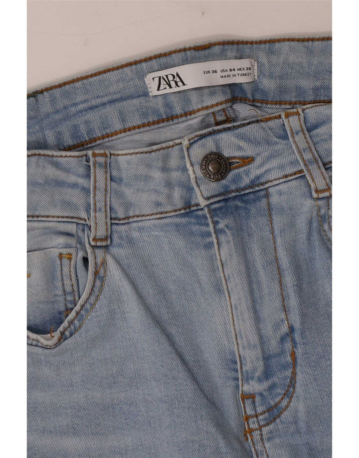 Zara Vaqueros Acampanados Mujer EU 36 XS W26 L33 Azul