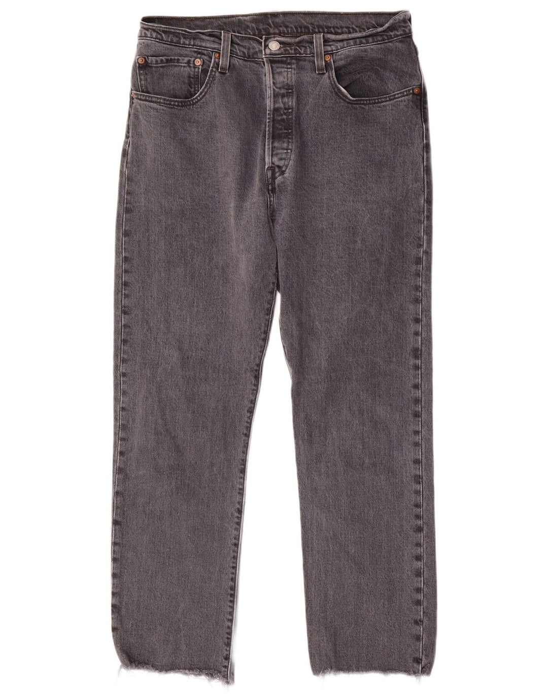 LEVI'S Jeans rectos 501 para hombre W31 L28 Algodón gris