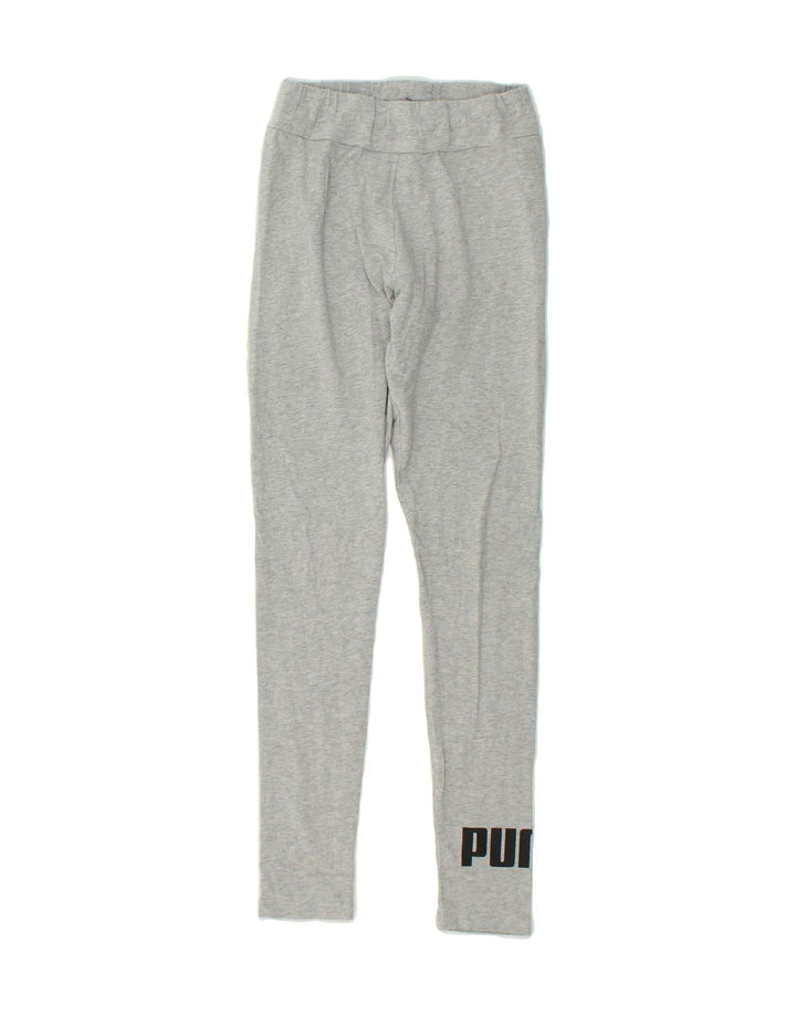 PUMA Womens Graphic Leggings UK 8 Small Grey Cotton Vintage Puma and Second-Hand Puma from Messina Hembry 