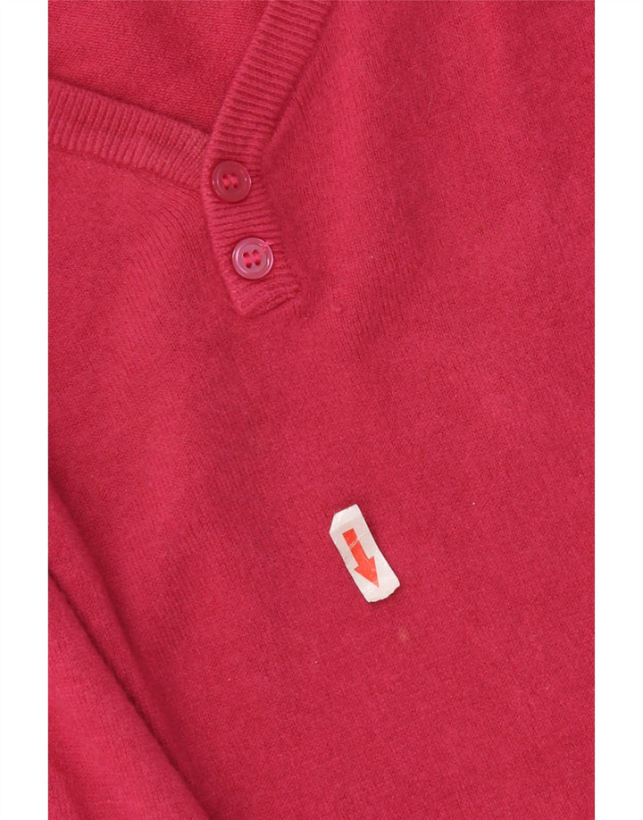 Marks & Spencer Suéter con Cuello en V para Mujer UK 46 Grande Rosa