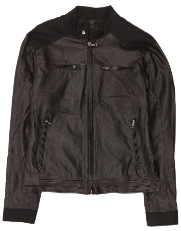 Chaqueta Bomber Gas Mujer IT 52 XL Poliéster Color Block Negro