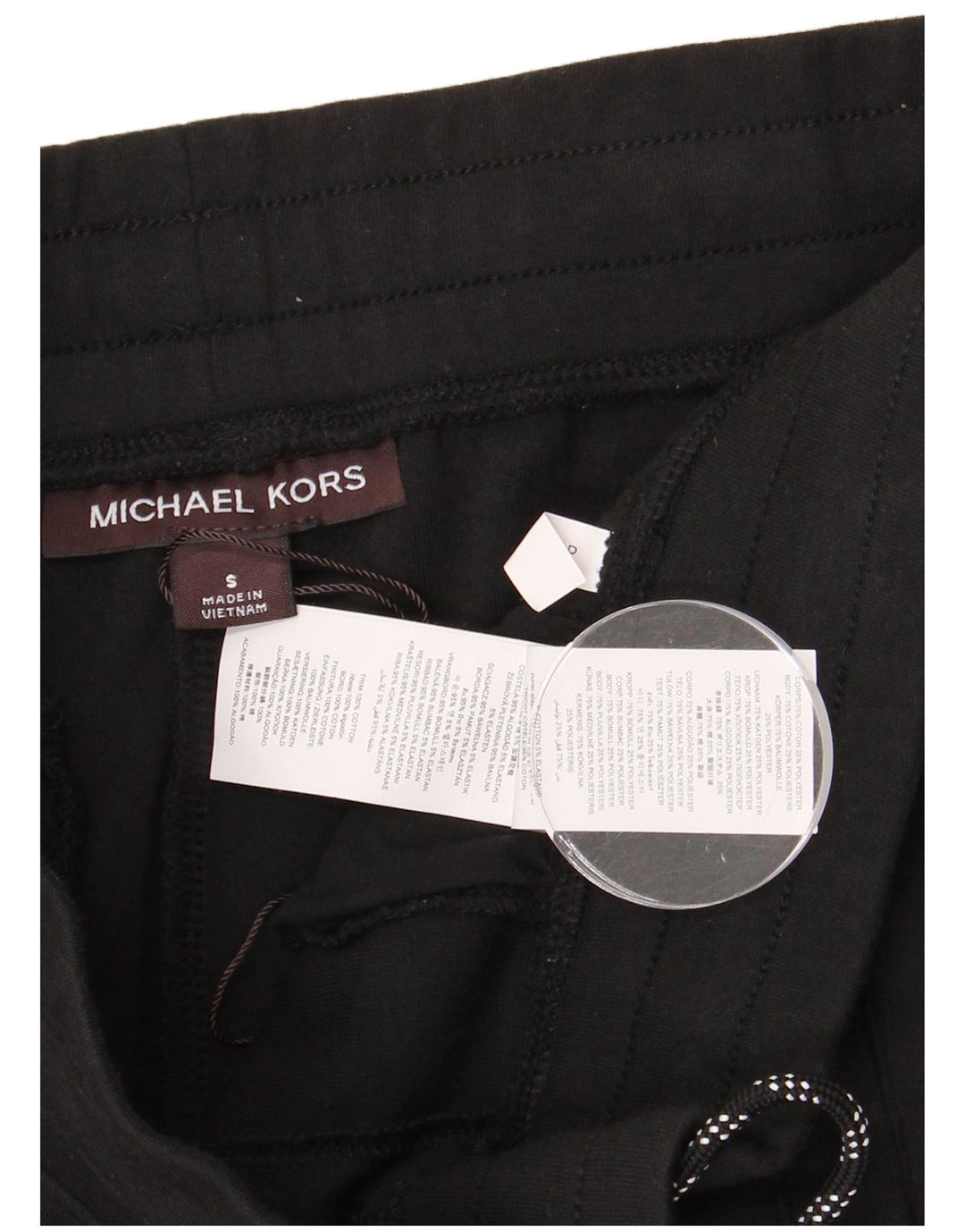 MICHAEL KORS Pantalones de chándal con estampado gráfico para hombre Joggers Small Black Cotton