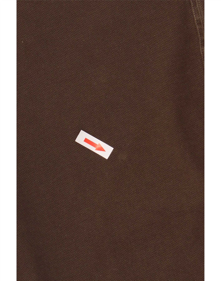 Lacoste Polo de manga larga para hombre talla 4 algodón marrón medio