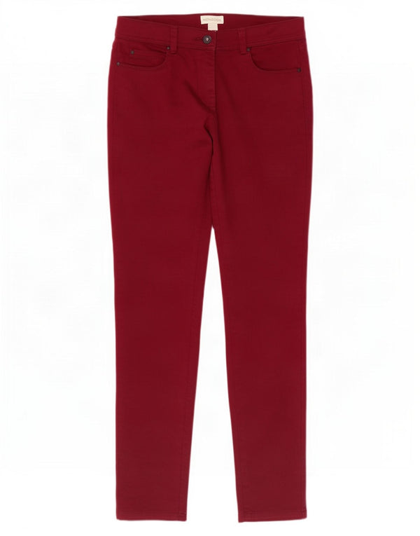 Monsoon Vaqueros pitillo estándar para mujer UK 10 Small W28 L29 Algodón burdeos