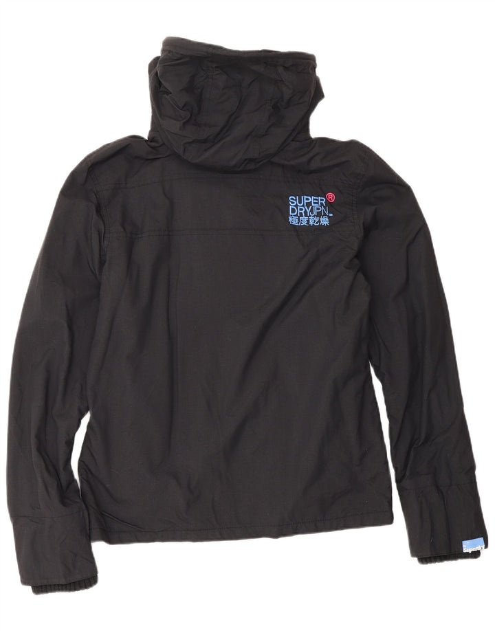 Superdry Mujer Windcheater Graphic Chaqueta Cortavientos UK 40 Small Negro
