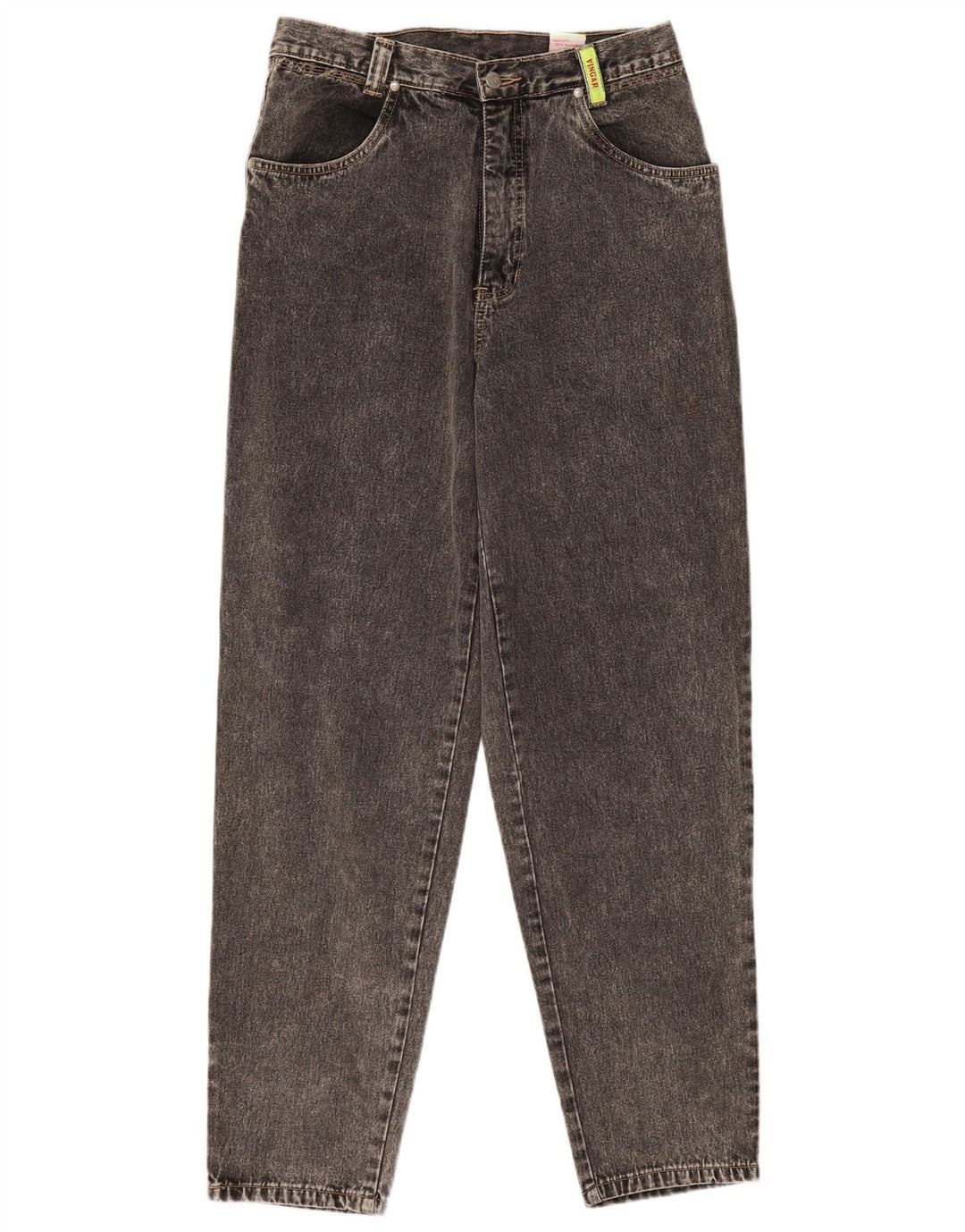 Vaqueros cónicos de cintura alta para mujer Vingar W32 L32 Algodón gris