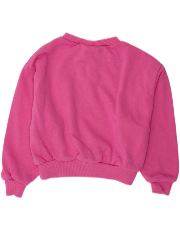 NIKE Girls Graphic Sweatshirt Jumper 2-3 Years Pink Cotton