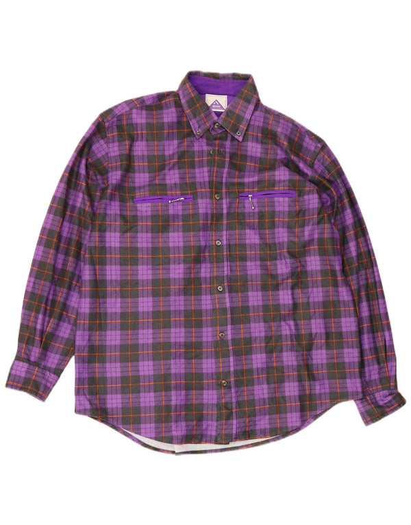 Camisa Aesse Hombre Large Cuadros Morados