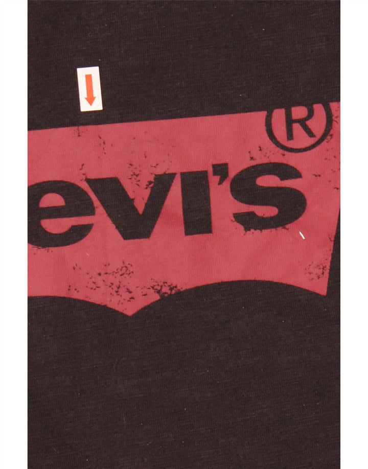 Levi's Hombre Sudadera Gráfica Jumper Algodón Negro Mediano