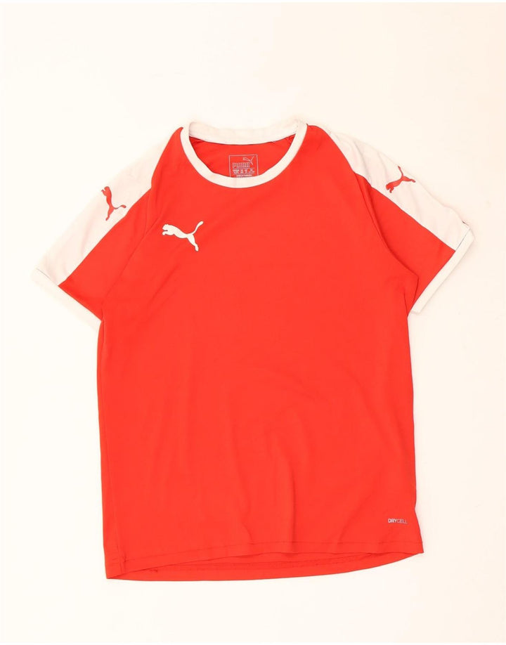 Puma Camiseta para niño Top 13-14 años Rojo Colorblock Poliéster