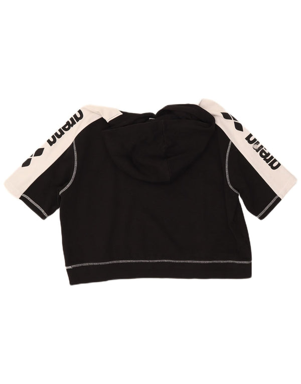 ARENA Jersey con capucha gráfica para mujer UK 46 Large Black Colourblock