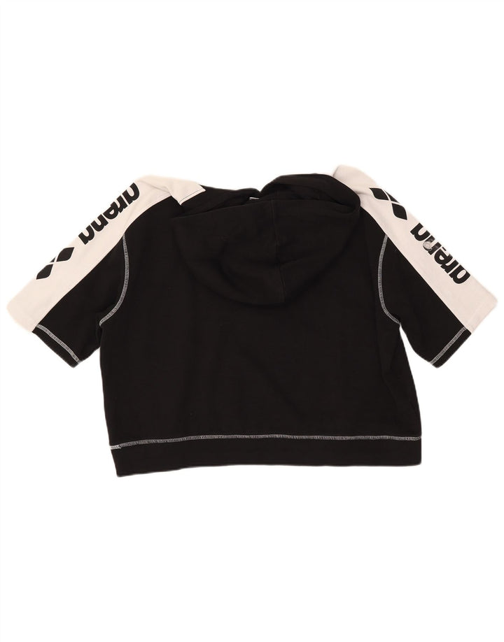 ARENA Jersey con capucha gráfica para mujer UK 46 Large Black Colourblock