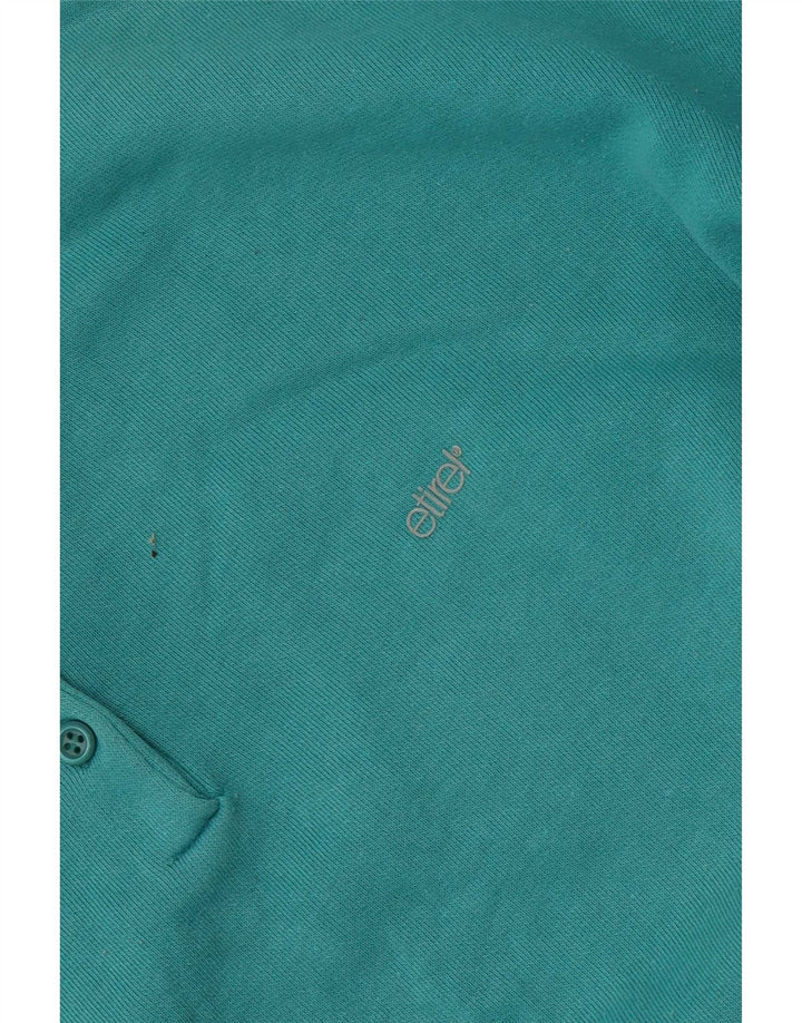 Etirel - Sudadera con cuello y botones para mujer, talla 40, color azul