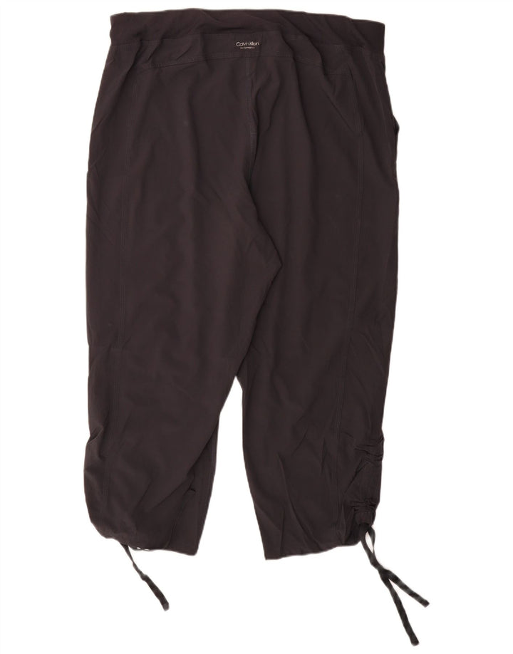 Calvin Klein Pantalones Capri de Chándal para Mujer UK 18 XL Poliéster Gris