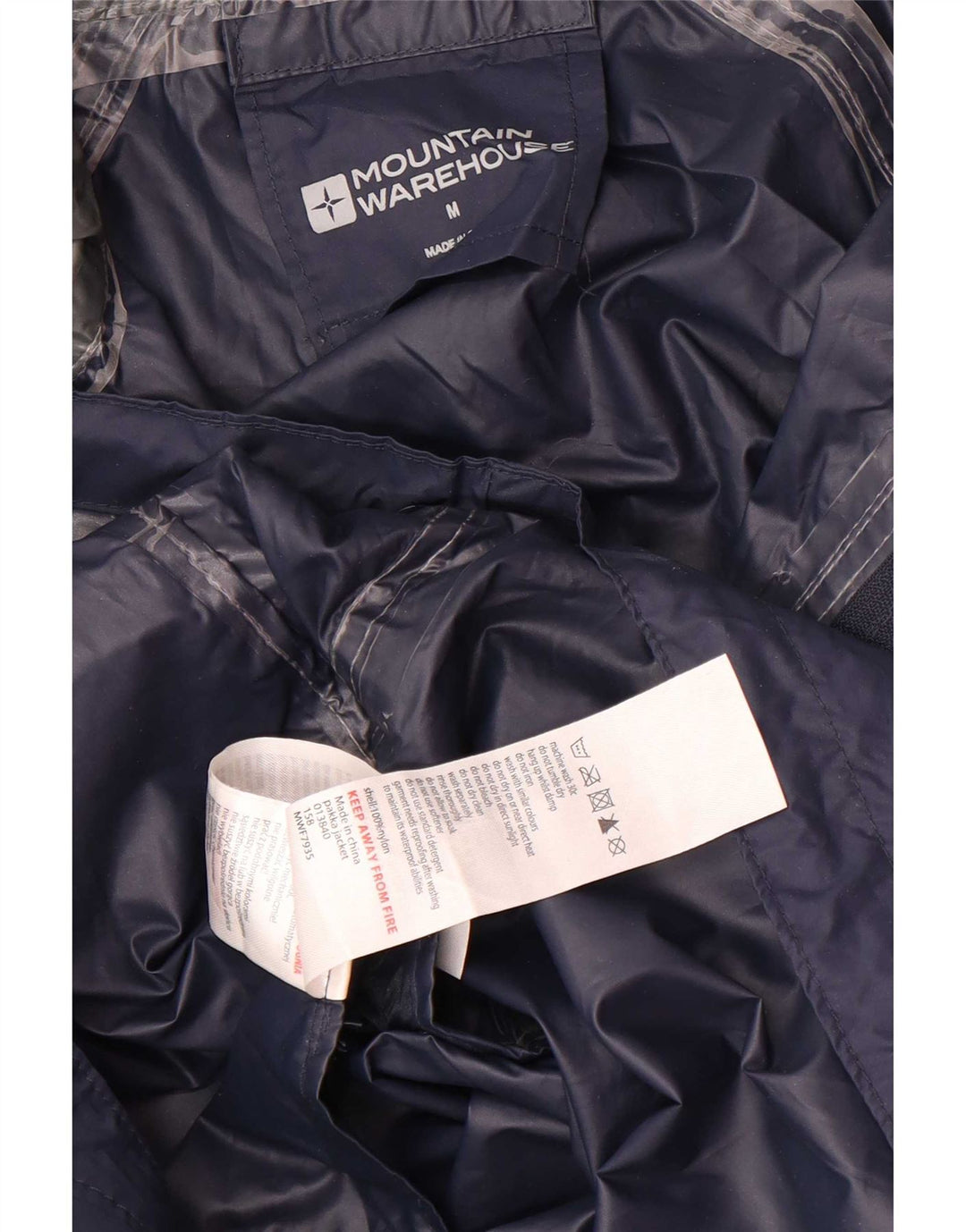 Chaqueta impermeable con capucha para hombre Mountain Warehouse UK 38 Medium Azul marino Nylon