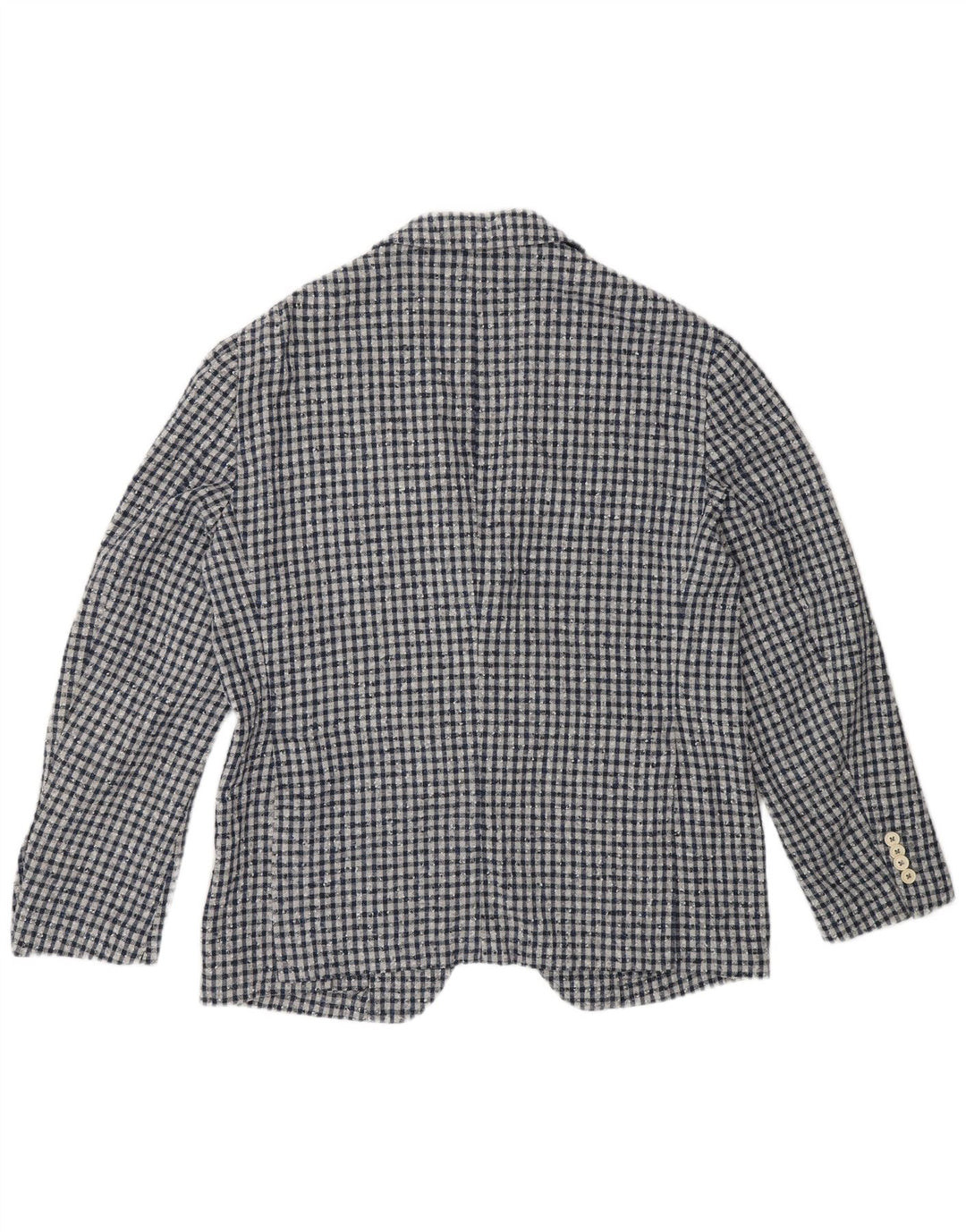Chaqueta tipo blazer de 2 botones para hombre Fradi IT 54 2XL Algodón a cuadros gris