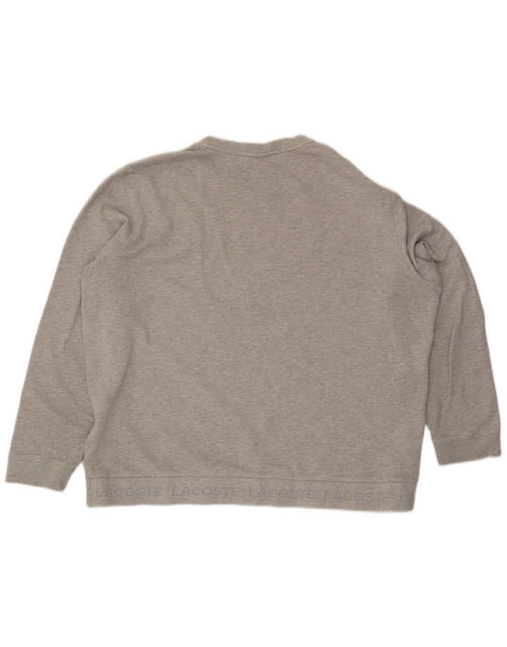 Lacoste - Sudadera para hombre, talla 8, 3XL, algodón moteado gris