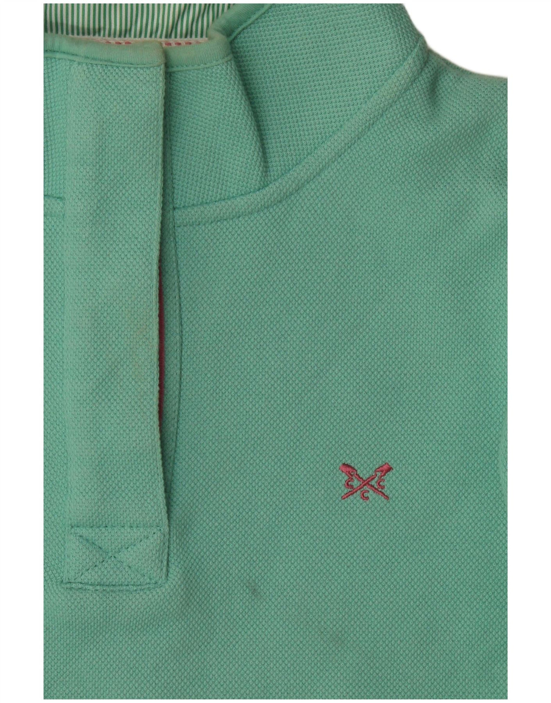 Crew Clothing - Sudadera con cuello y botones para mujer, talla 40, color verde medio