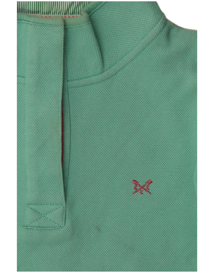 Crew Clothing - Sudadera con cuello y botones para mujer, talla 40, color verde medio