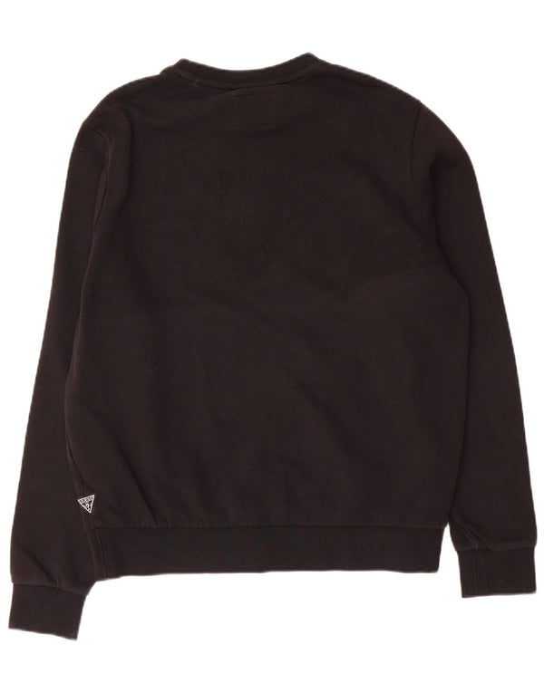 Guess Mens Graphic Sudadera Jumper UK 34 Pequeño Algodón Negro