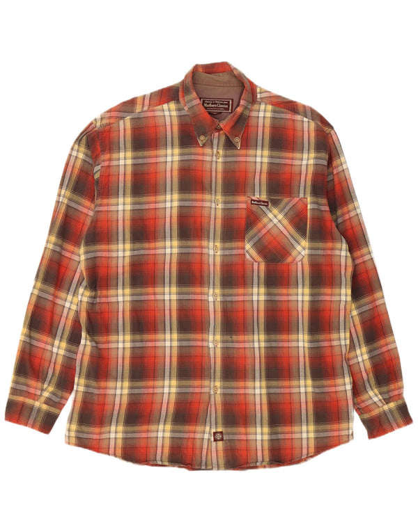 Marlboro Classics Camisa De Franela A Cuadros Hombre XL Algodón A Cuadros Rojo