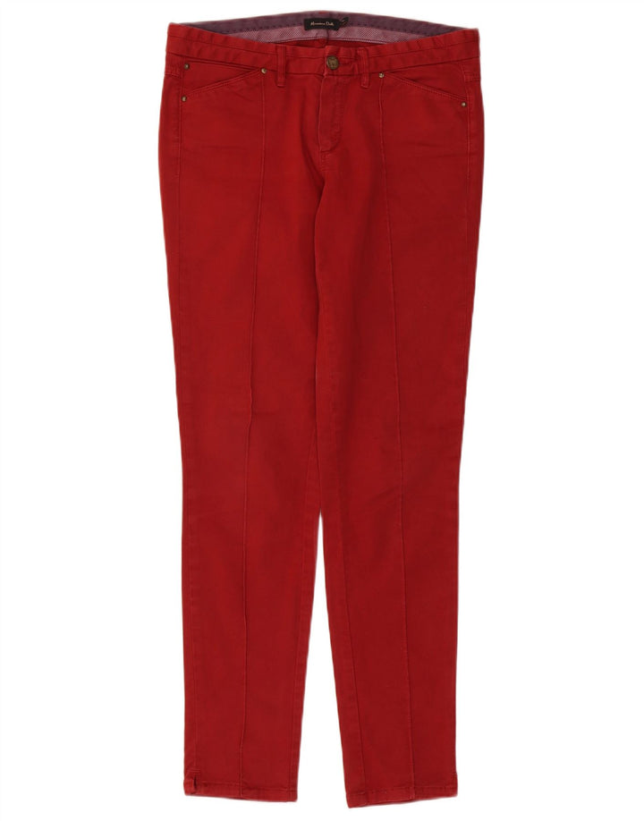 Massimo Dutti Vaqueros Slim Mujer EU 38 Small W28 L30 Rojo