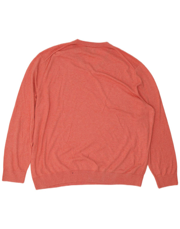 Nautica Jersey con cuello en V para hombre, talla 3XL, algodón rosa