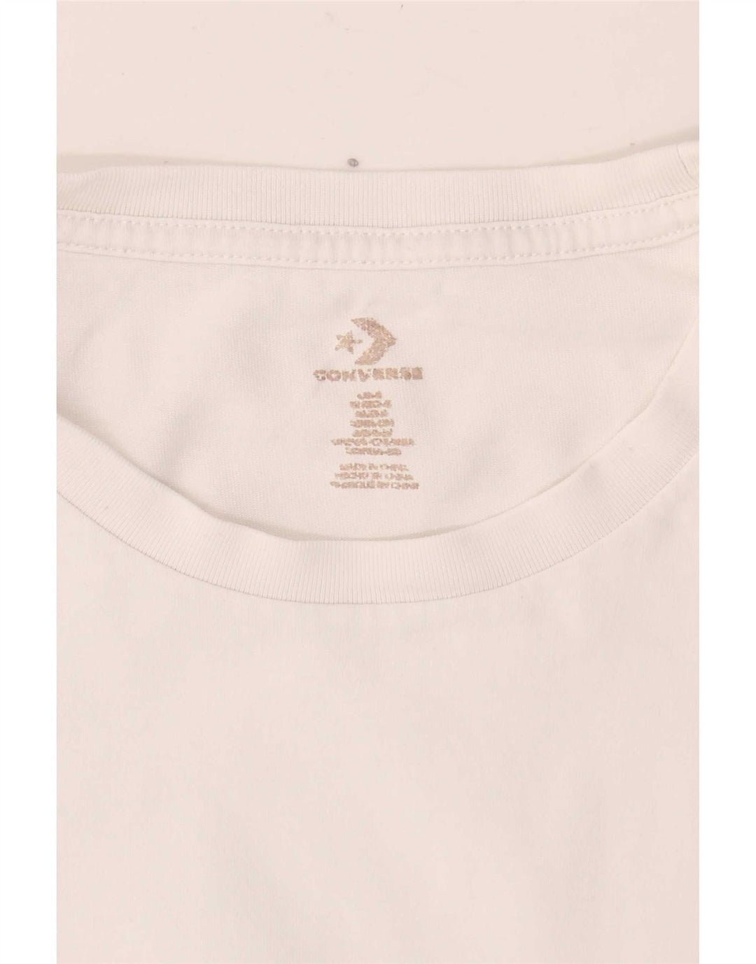 Converse - Camiseta para mujer, talla 40, talla mediana, color blanco