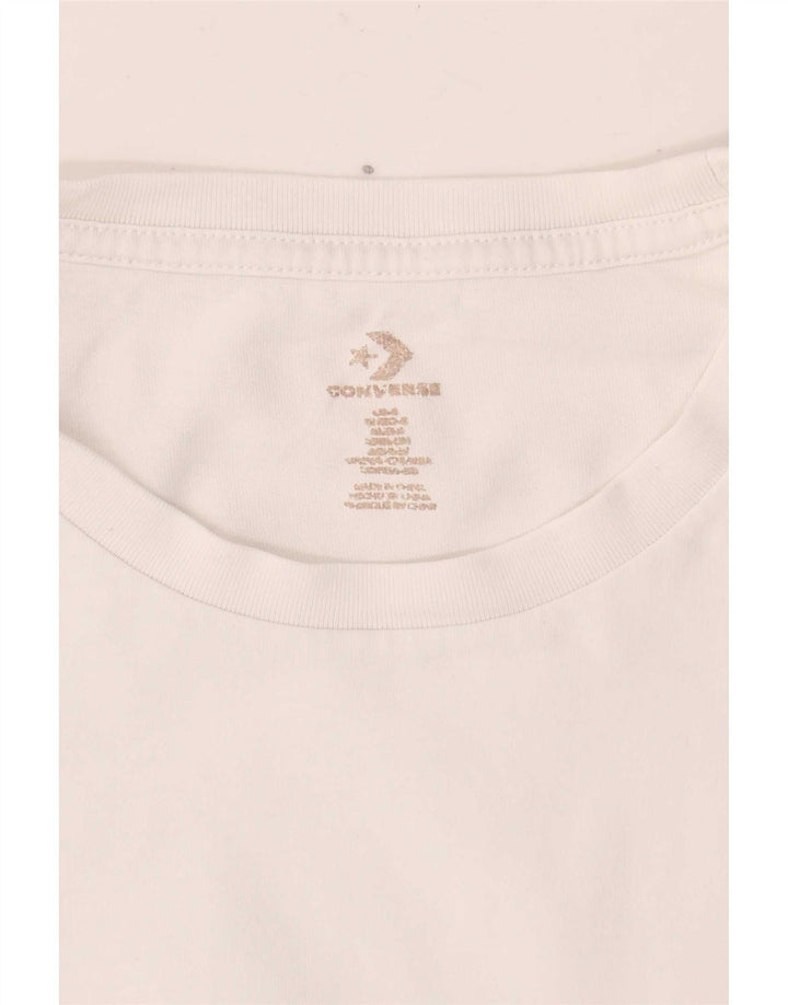 Converse - Camiseta para mujer, talla 40, talla mediana, color blanco
