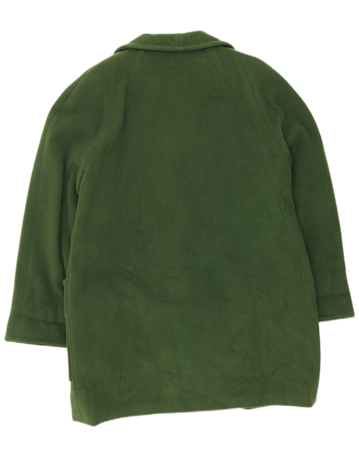 Vintage mujer abrigo Reino Unido 14 verde medio