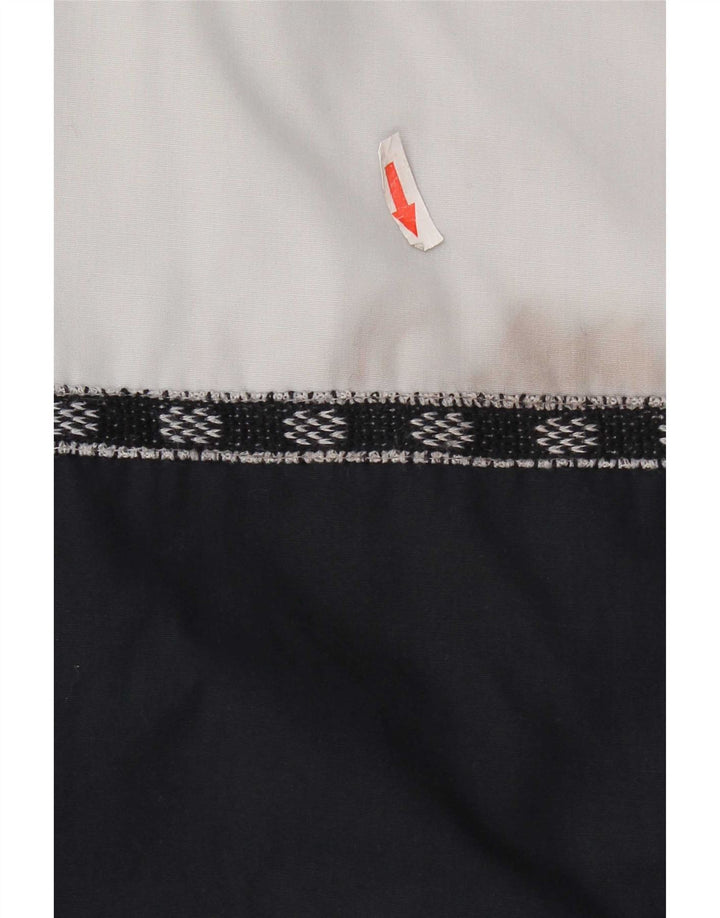 Vintage hombres chándal top chaqueta EU 40 medio azul marino colorblock