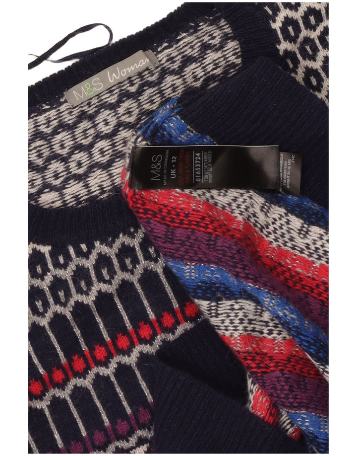 Marks & Spencer - Jersey de cuello redondo para mujer, talla 40, talla M, multicolor