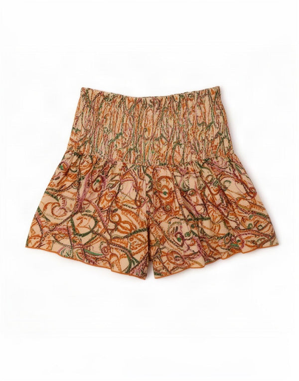 Zara Shorts Casual Mujer Medium W28 Viscosa Paisley Multicolor