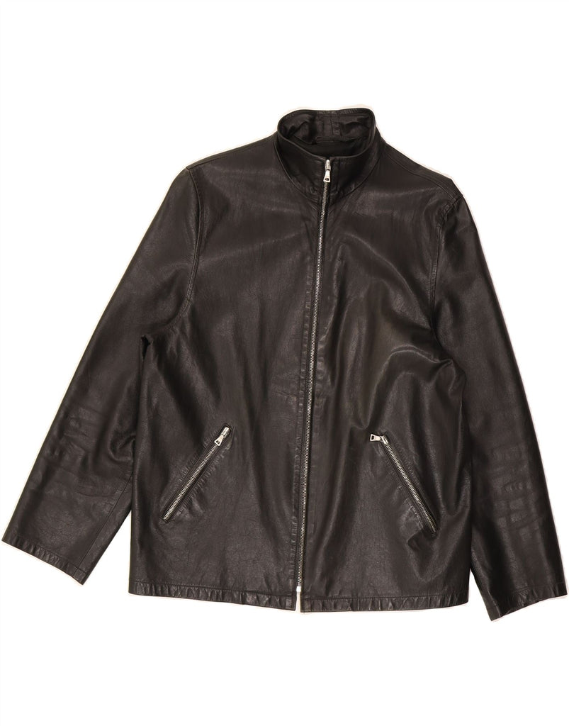PRADA Mens Leather Jacket IT 46 Small Black Leather Vintage Prada and Second-Hand Prada from Messina Hembry 