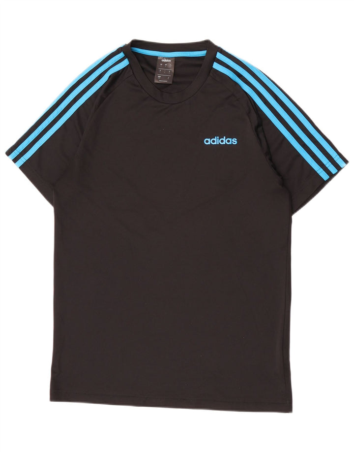 Adidas Mens Climalite Camiseta Top Pequeño Negro Poliéster