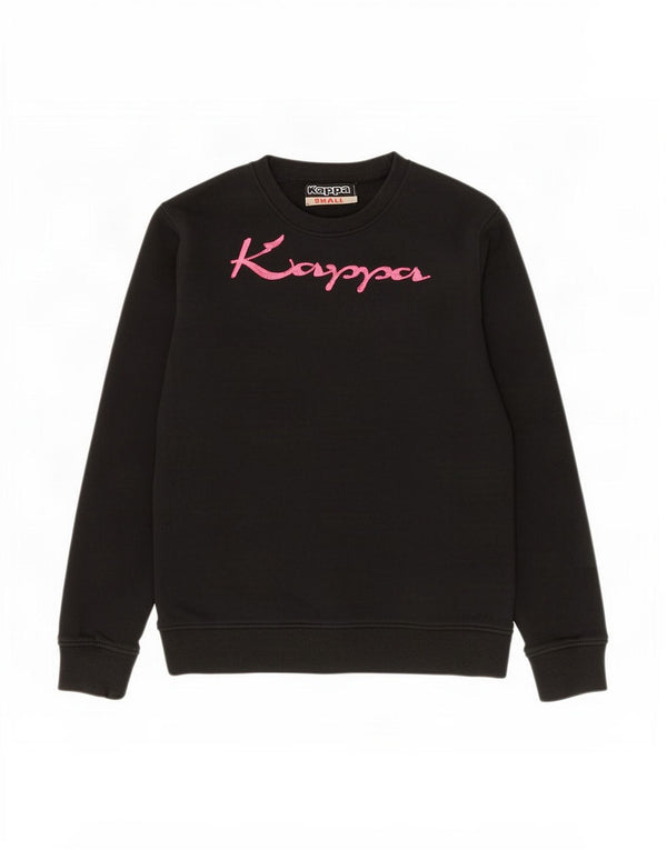 Kappa Mens Graphic Sweatshirt Jumper Small Black Cotton