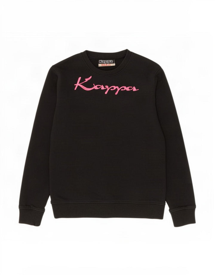 Kappa Hombre Sudadera Gráfica Jersey Pequeño Algodón Negro