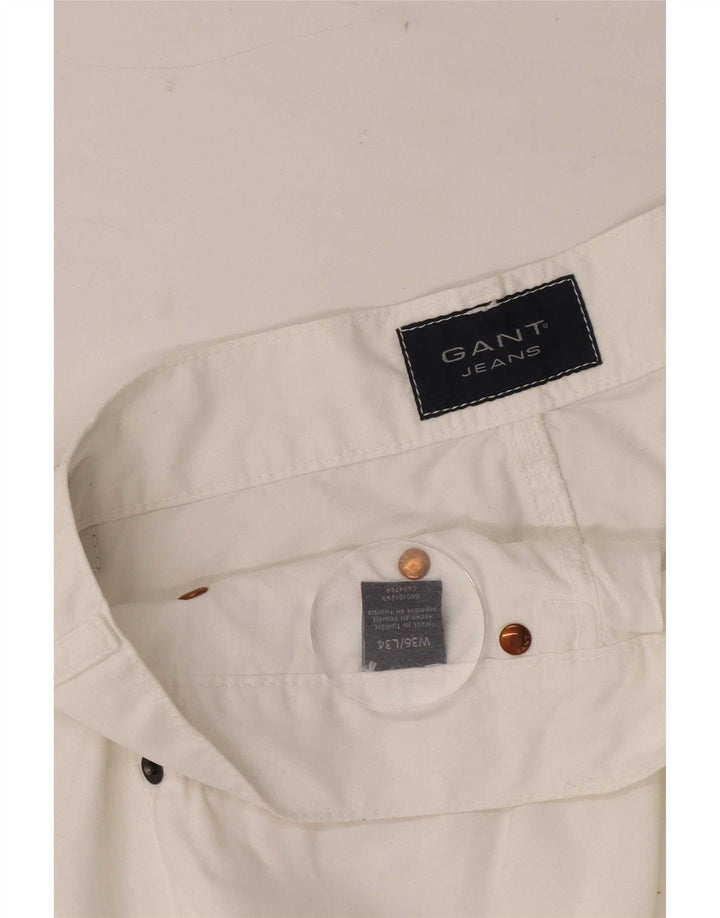 Gant Vaqueros Sueltos Para Hombre W36 L28 Algodón Blanco