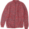 VINTAGE suéter cárdigan para mujer Reino Unido 14 medio rojo moteado