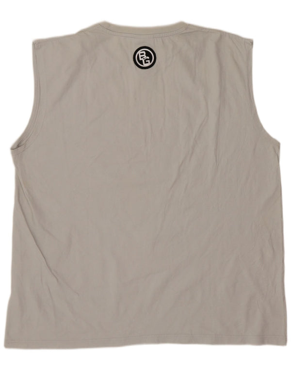 Nike Hombre Graphic Vest Top XL Blanco Algodón Deportes