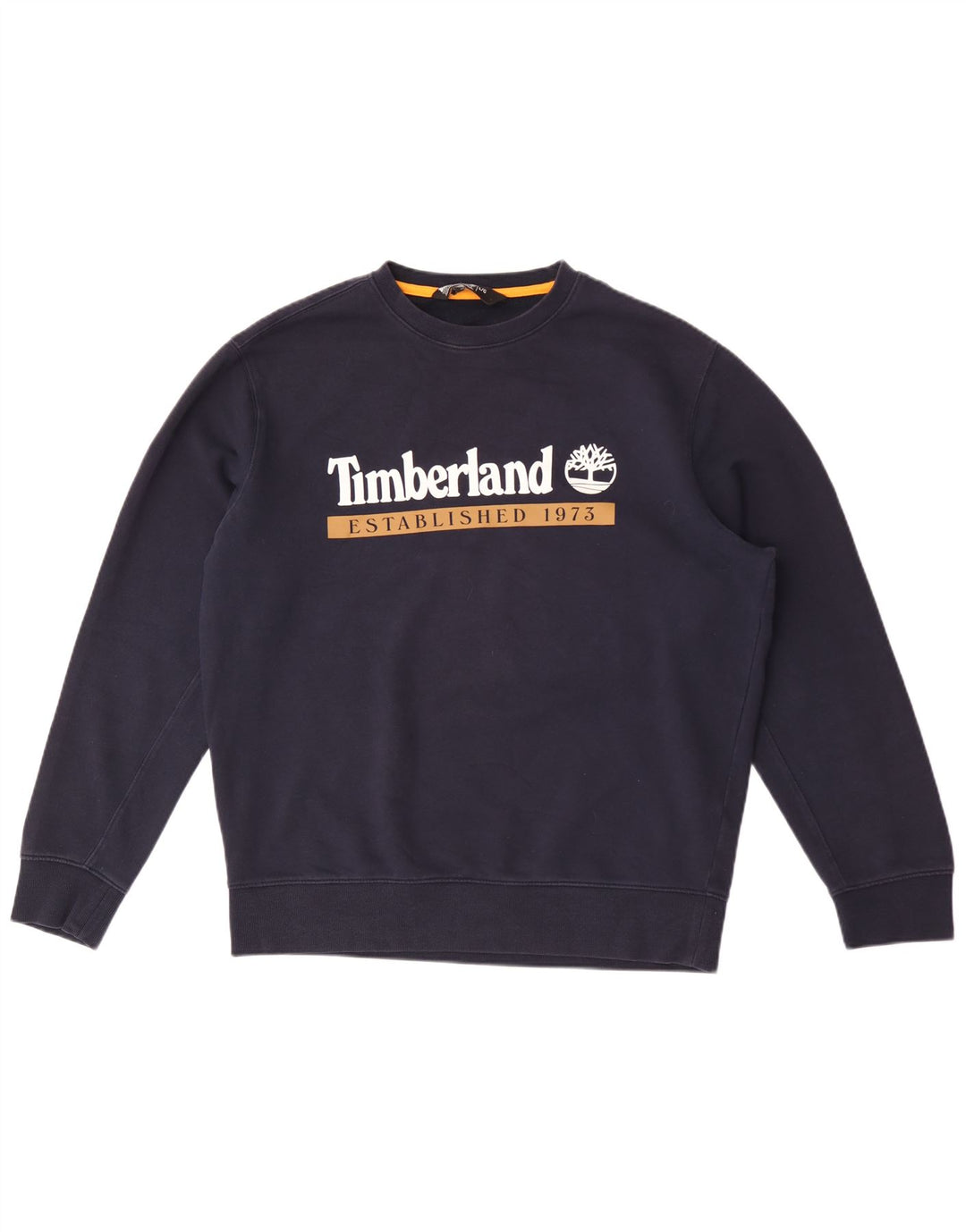 Timberland Hombre Graphic Regular Fit Sudadera Jumper Grande Azul Marino