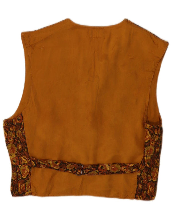 Chaleco vintage para mujer IT 40 Pequeño Marrón Floral