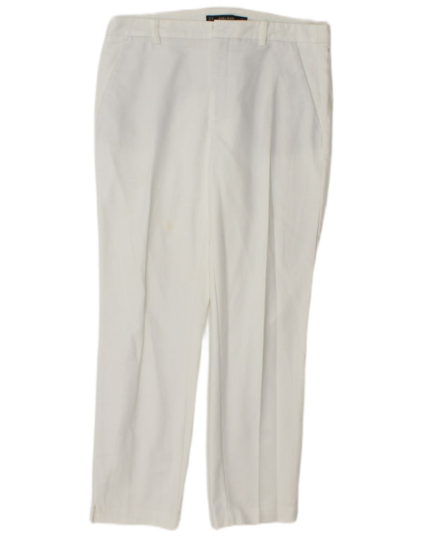 Zara Pantalón chino ajustado para mujer EU 38 Small W28 L28 Algodón blanco